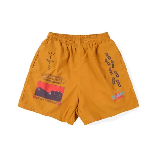Travis Scott Повседневные шорты Мужские Апельсин