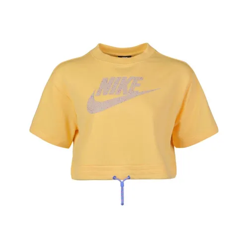 NIKE Желтые Женские Короткие Топы