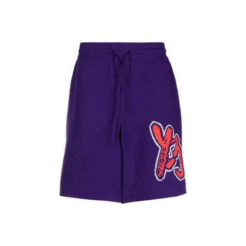 Y 3 Dark Purple Men's Casual Shorts Y 3 Темно-фиолетовые Мужские Повседневные Шорты