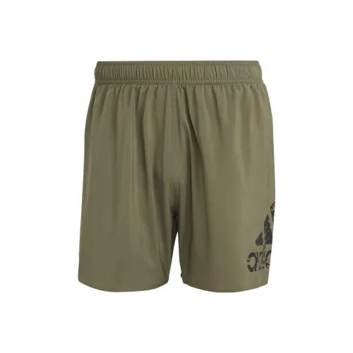 Adidas Olive Green Men's Casual Shorts Adidas Оливково-зеленые Мужские Повседневные Шорты