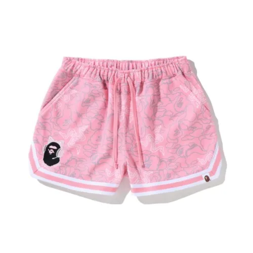 A BATHING APE Повседневные шорты Унисекс Розовый