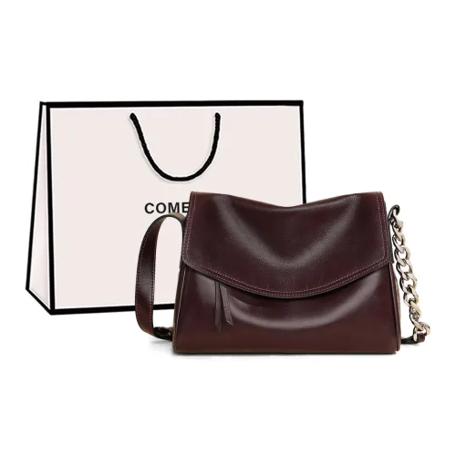 COMELY Коровья кожа Сумка через плечо Женская Фуксия Черный