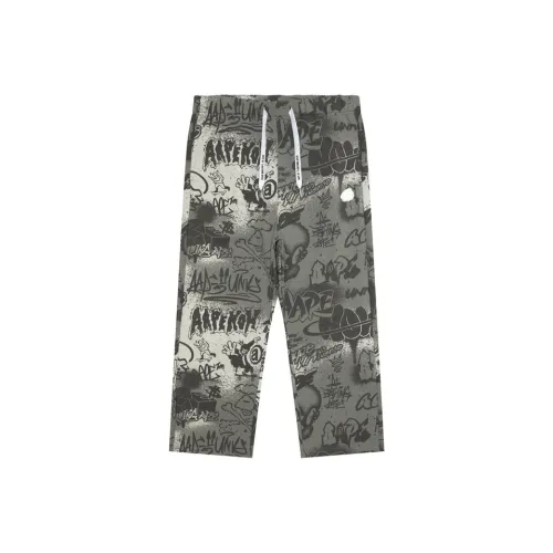 AAPE Белый WH2 Мужские Повседневные Штаны