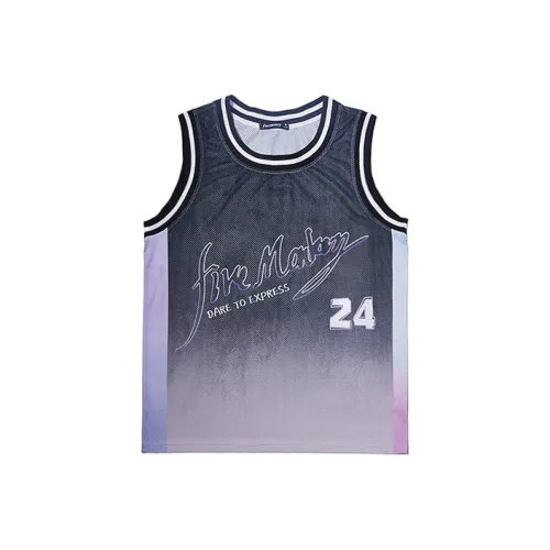 FireMonkey Баскетбольная Джерси Унисекс Черная Серый