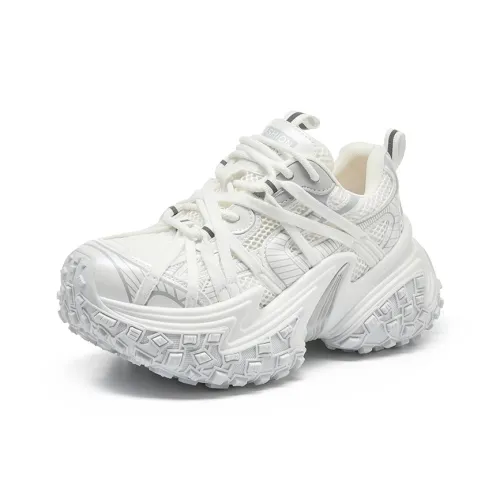 KEJIANNI Амортизация Дышащий Легкий Низкий Топ Кроссовки с Толстой Подошвой Женские