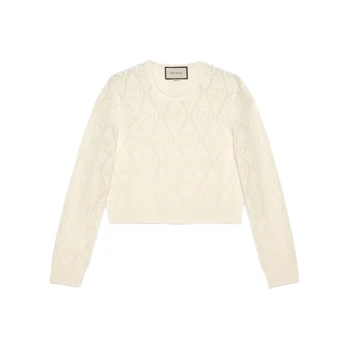GUCCI Свитер Женский Айвори Белый