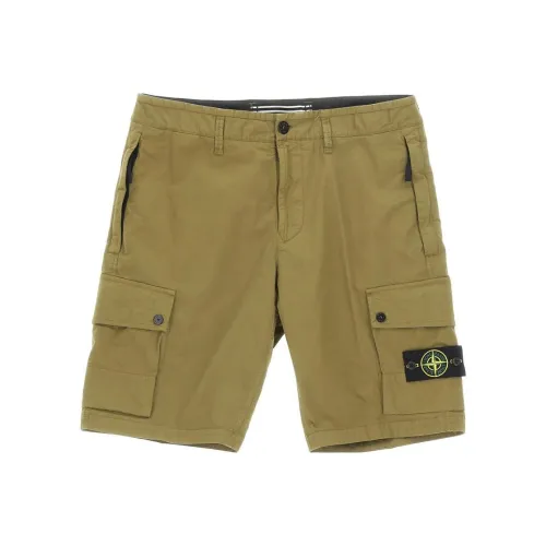 Stone Island Оливково-зеленые Мужские Повседневные Шорты