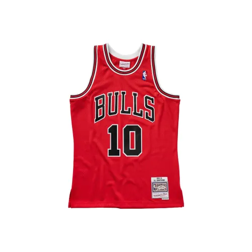 Mitchell Ness Красный Мужская баскетбольная футболка