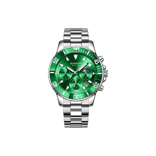 GUANQIN Submariner Collection Кварцевый механизм нержавеющая сталь ремешок часы мужские зеленый циферблат