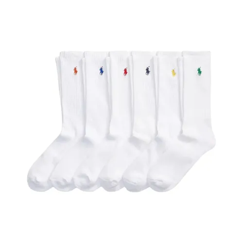 Polo Ralph Lauren Носки до колена мужские 6 пар белые
