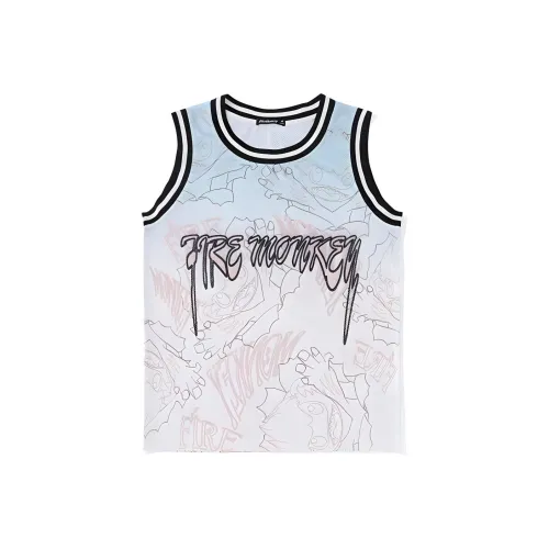 FireMonkey Белый Унисекс Баскетбольная Джерси