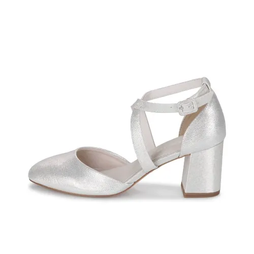 Tamaris Грубый каблук Высокие каблуки 7 см Женские Серебряные