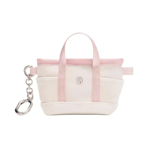 lululemon Хлопок Монета Кошелек Экстра мини Женский Белый и Розовый