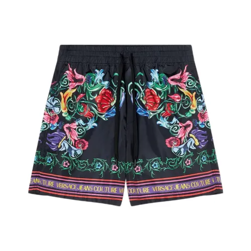 VERSACE JEANS COUTURE Черные Мужские Повседневные Шорты