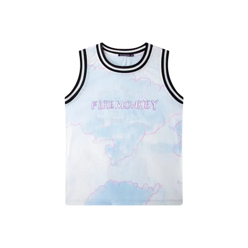 FireMonkey Белый и синий цвет Унисекс Баскетбольные Джерси