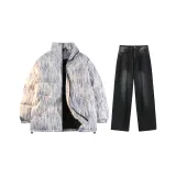 Комплект одежды (Фиолетовый топ + Черные и серые штаны)