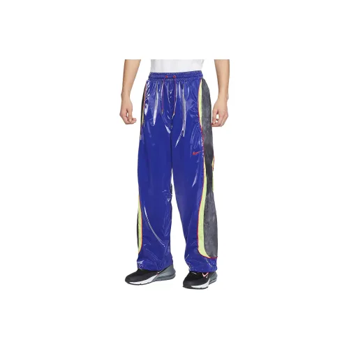 nike SS25 Повседневные брюки Мужской Deep Night Черный Светло-лимонный цвет Твист Свет Малиновый