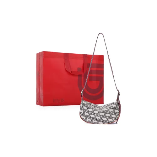 Dubaolu Ткань Синтетическая кожа Сумка через плечо Средняя Женская Коричневый Черный