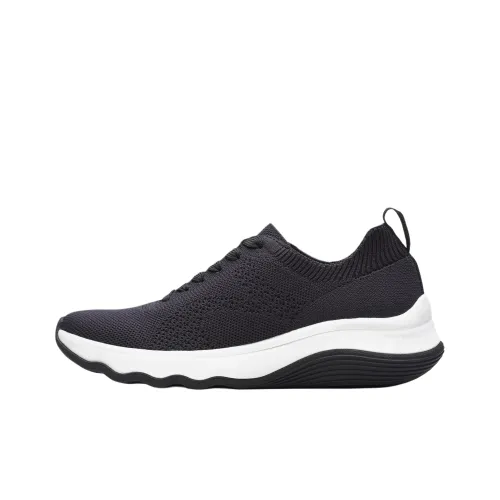 Clarks Circuit Галстук Устойчивый к истиранию Низкий Топ Повседневная обувь Женская Черная