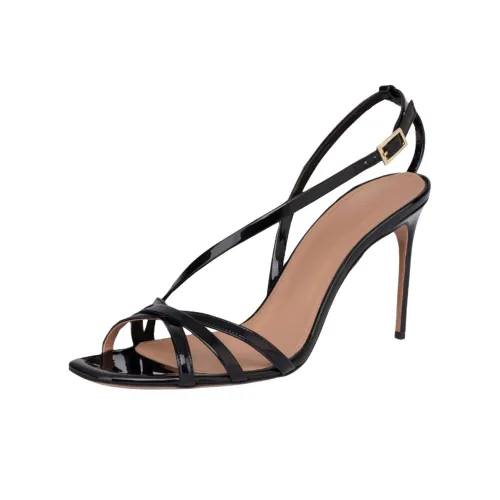 Malone Souliers x PHILOSOPHY DI LORENZO SERAFINI Luna Capsule Footwear Collection One Strap Sandals Women's Black