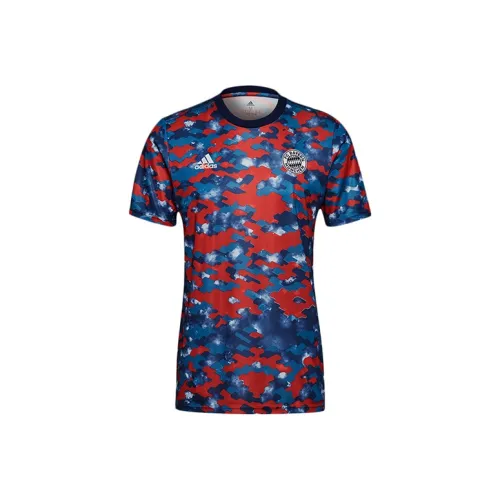 Adidas Bayern Munich Футбол Джерси Мужской Красный Синий Многоцветный