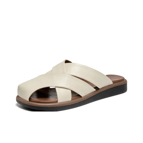 La Chapelle противоскользящие домашние тапочки для женщин бежевые