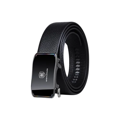 H YXIANG Ремни из лощеной коровьей кожи Мужские 3,5 см