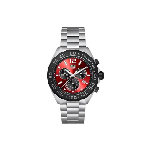 TAG Heuer F1 Collection Кварцевый механизм Мужские часы Часы 43 мм Красный циферблат Корпус из нержавеющей стали
