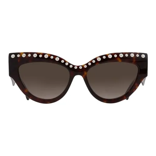 Jimmy Choo Ацетатные солнцезащитные очки "Кошачий глаз" женские Havana