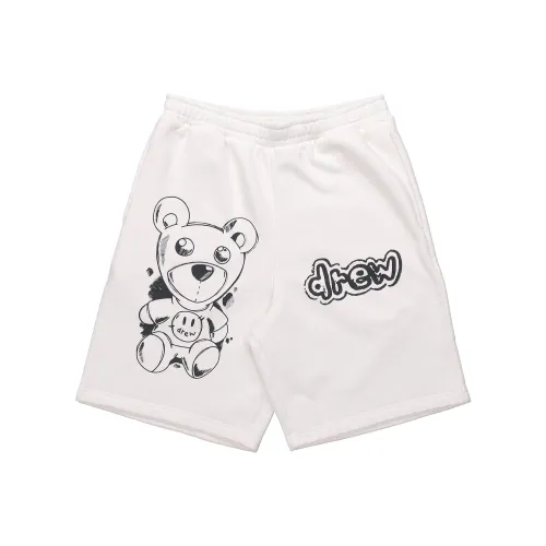Drew House Letter Logo Series Белые Унисекс Спортивные шорты