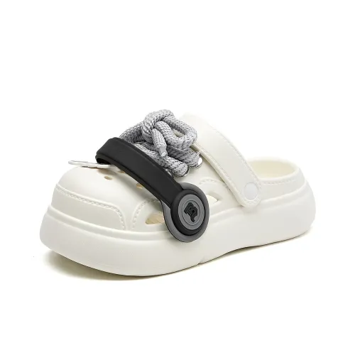 La Chapelle Кокосовое Молоко Белый Кремовый Обувь с 3D Эффектом Застежка Легкий Дизайн Сладкий и Мягкий Стиль Сабо