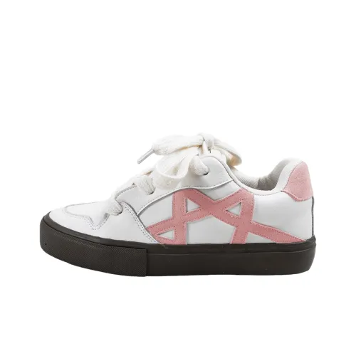 MEJON Slip Resistant Abrasion Resistant Легкий Низкий Топ Кроссовки для скейтбординга Женские Белые Розовые