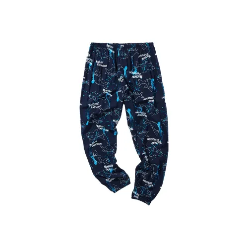 NUCLEAR EXPLOSION x NUCLEAR EXPLOSION Повседневные брюки Унисекс Темно-синий