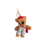 Плюшевый медвежонок Бобовый - синий пальто (брелок)