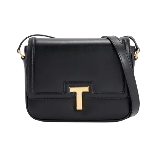 TF Телячья кожа Сумка через плечо Женская Черная