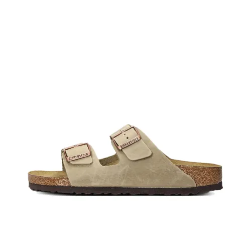 Birkenstock Arizona Резиновая подошва устойчивая к истиранию слипоны мужской цвет тауповый стандартный свободный крой