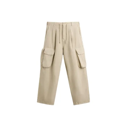 ZARA Повседневные брюки Мужские Светло-коричневый Желтый