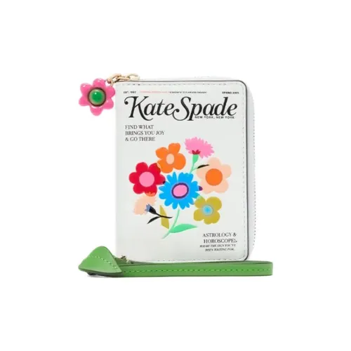 Kate Spade Коровья кожа Держатель для карт Монетница Кошелек Женская Белая