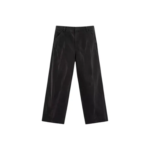 ZARA Темно-коричневые Мужские Повседневные Штаны