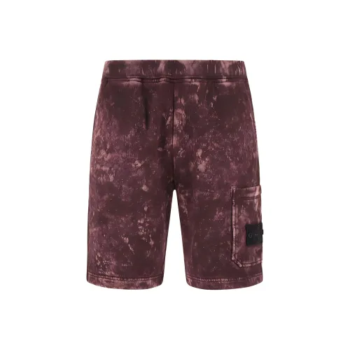 Stone Island Мужские Повседневные Шорты Красно-Коричневого Цвета