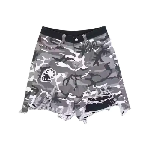 VINKID ORGANIZATION Джинсовые шорты Унисекс Камуфляж Серый