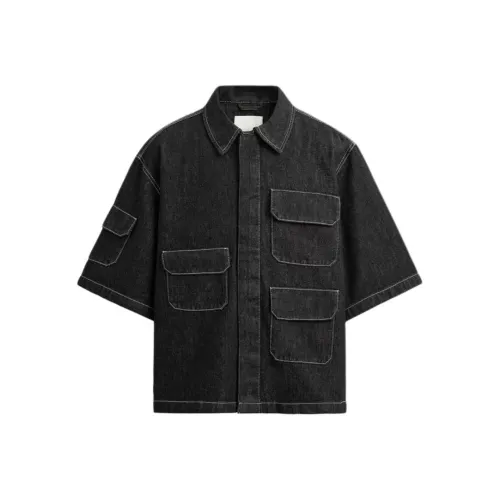 ZARA Мужские черные рубашки