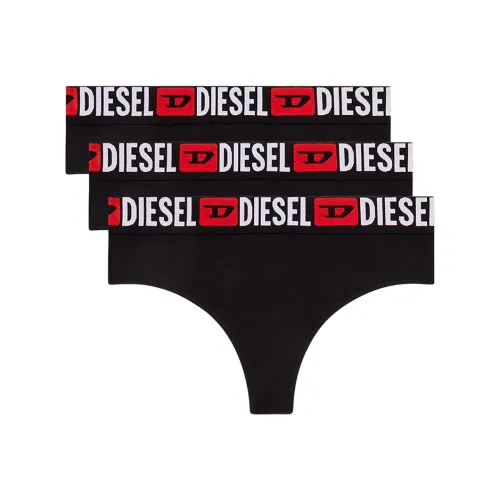 DIESEL 3 упаковки Черный Черный Черный Женские трусики-бикини