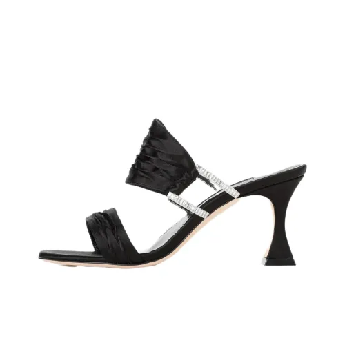 MANOLO BLAHNIK Chinap Слипоны 7 см Женские Черный