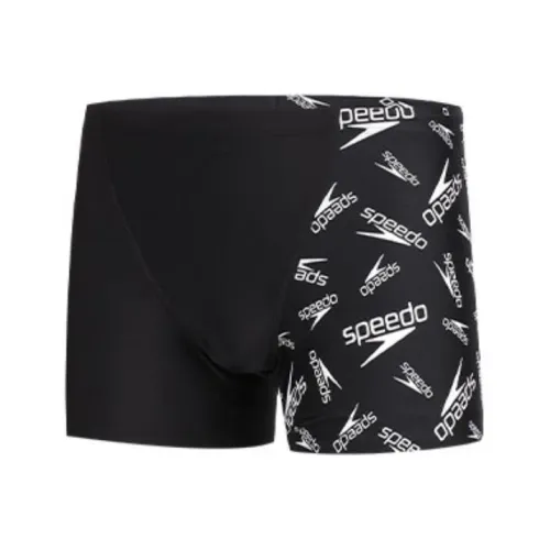 Speedo Черный Белый Мужские Плавательные Шорты