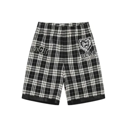TCH Черно-белая клетка Унисекс Повседневные шорты