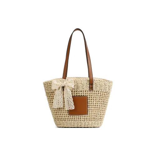 PT'SON Ткань Тоут Сумка Сумка через плечо Женская Экрю