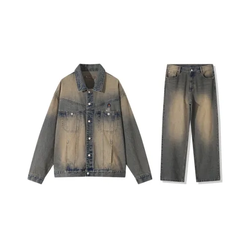 Lilbetter Джинсовая куртка + джинсы Набор Унисекс Повседневная спортивная одежда