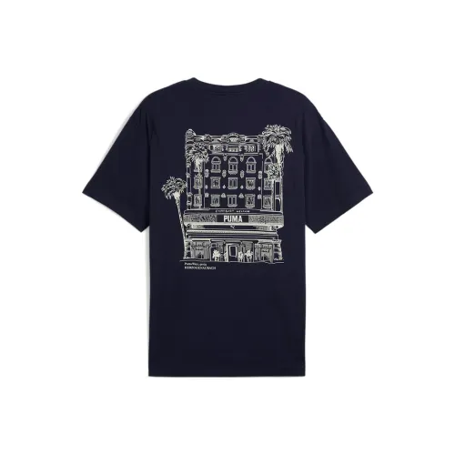 PUMA Морской Синий Мужская Футболка