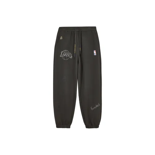 JACK JONES· x NBA Повседневные брюки Мужской Черный Песочный